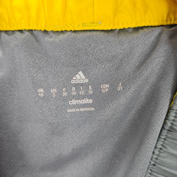 Adidas Gray Yellow Running Athletic Active Climalite Pants Shorts Small - Picture 4 of 5